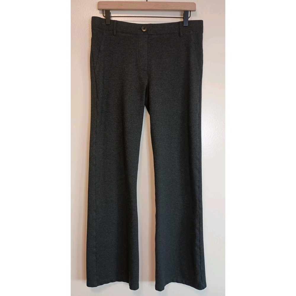 Betabrand Dress Pant Yoga Pants Women L Charcoal Gray Straight Leg Stretch